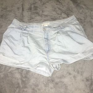 blue jean shorts